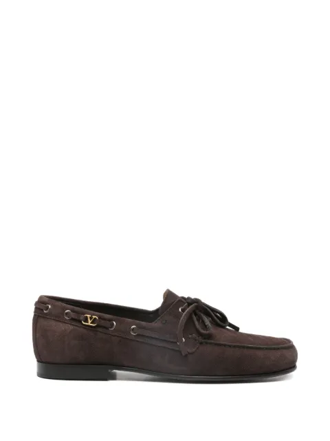 Valentino Garavani lace-up leather boat shoes