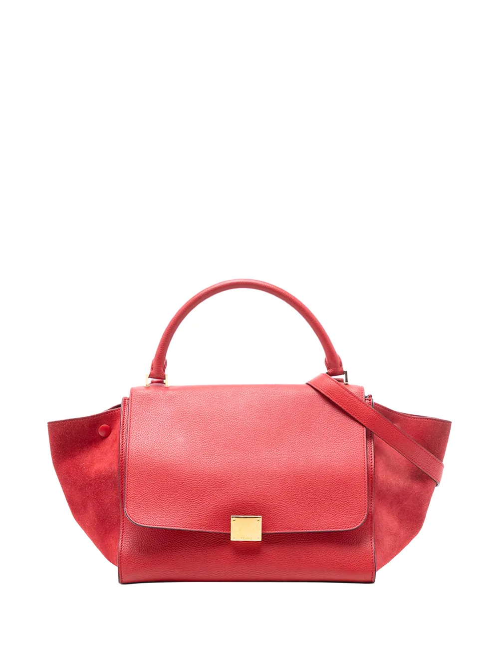 Celine Pre-Owned 2013 Medium Leather Trapeze satchel - Rot