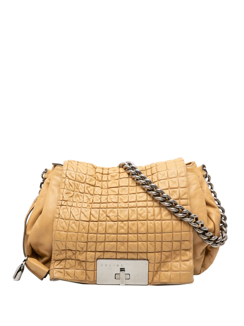 Celine Pre-Owned 2008 Lambskin Watch Me Gauffre Flap shoulder bag - Marrone