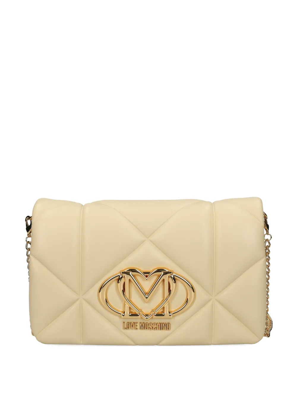 Love Moschino diamond-quilted crossbody bag - Toni neutri