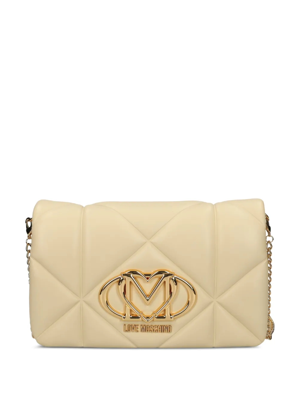 Love Moschino diamond-quilted crossbody bag - Toni neutri