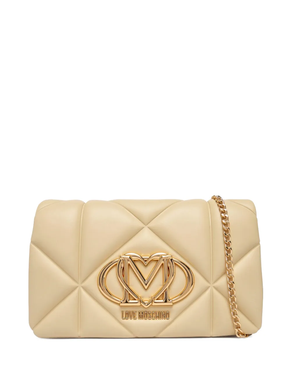 Love Moschino diamond-quilted crossbody bag - Toni neutri