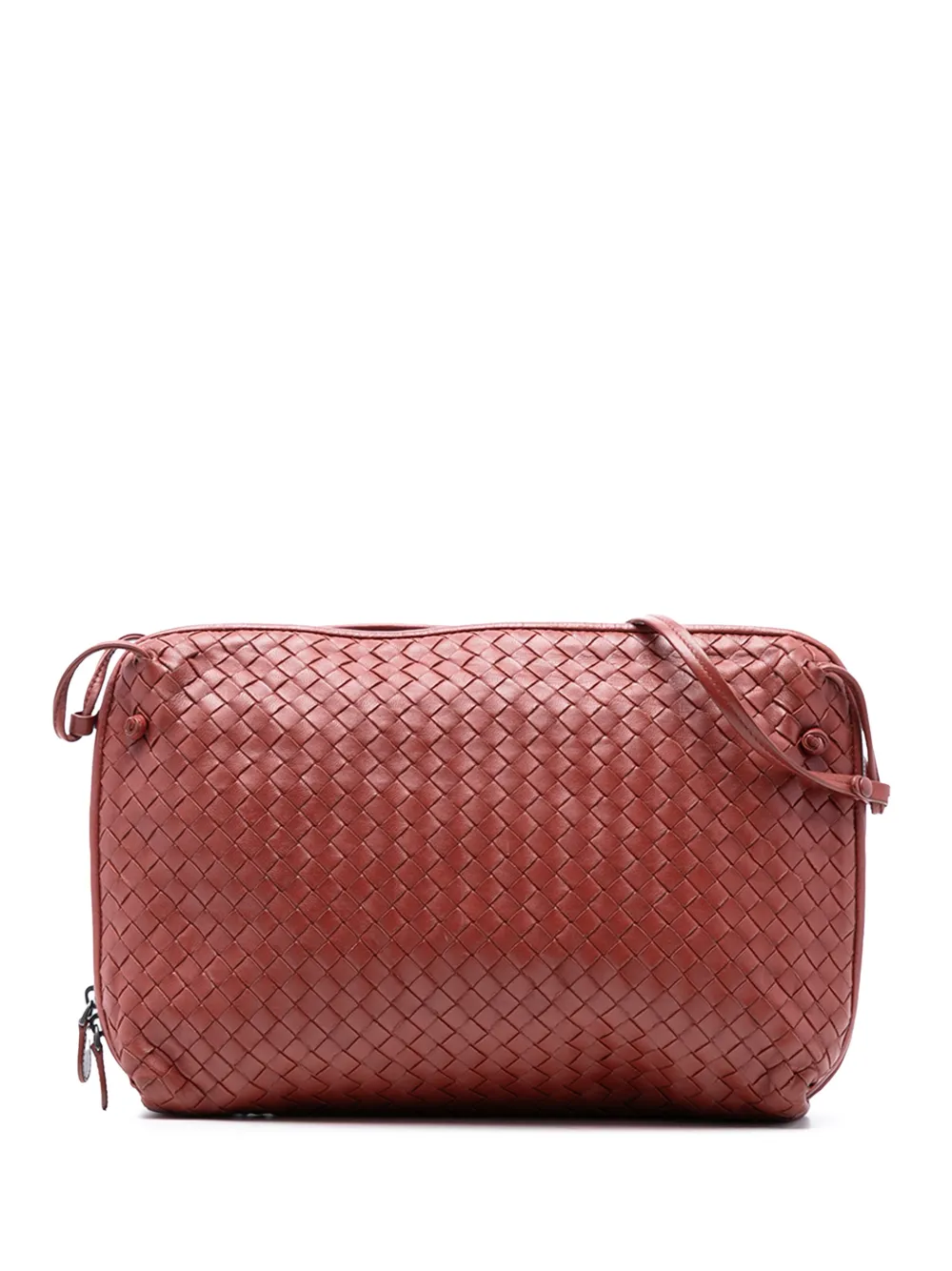 Bottega Veneta Pre-Owned 2012-2025 Large Nappa Intrecciato Nodini crossbody bag - Rosso