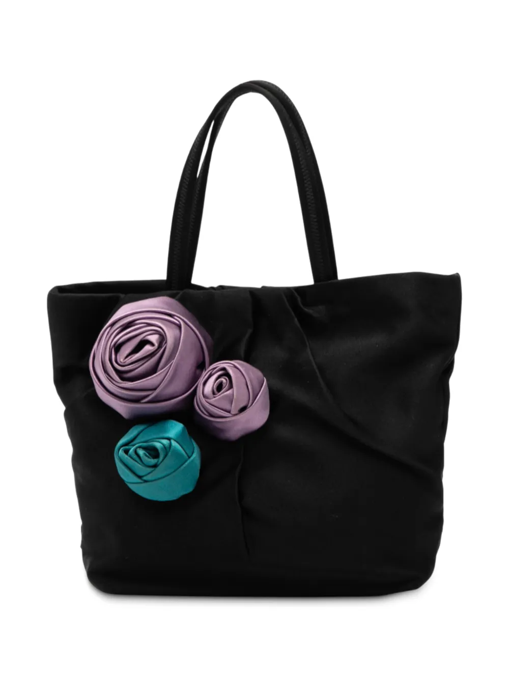 Prada Pre-Owned 2000-2013 Mini Raso Rose tote bag - Nero