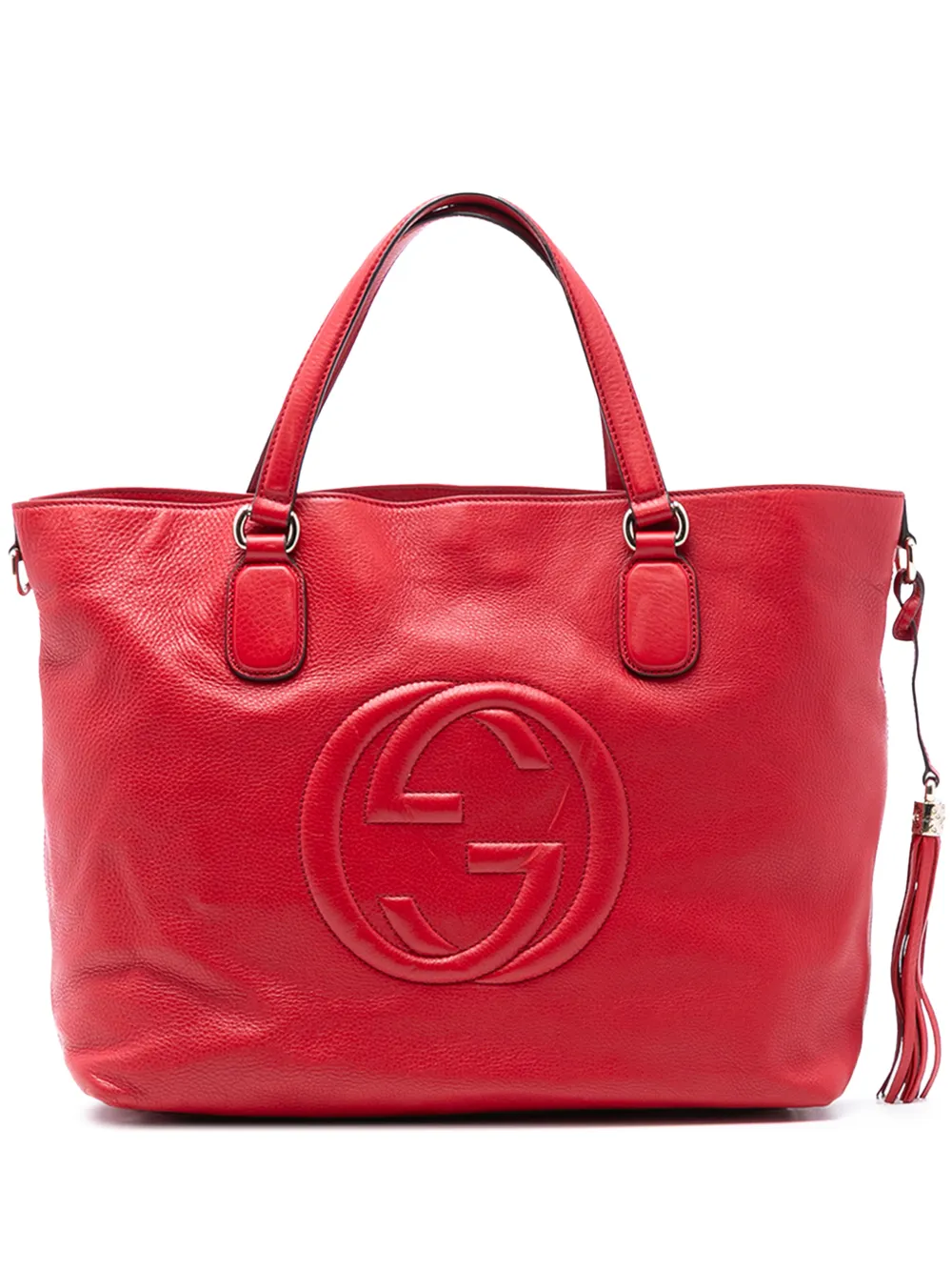 Gucci Pre-Owned 2016-2025 Large Leather Soho Working Tote satchel - Rosso