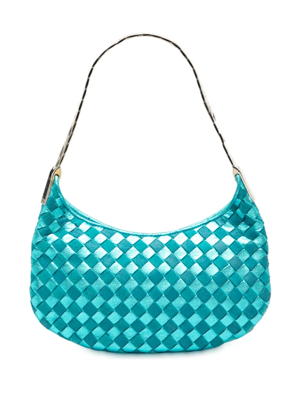 Bottega Veneta Pre-Owned 20th Century Metallic Nappa Intrecciato hobo bag - Blu