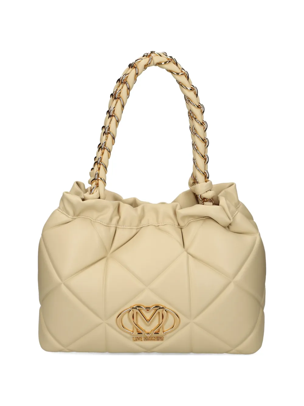 Love Moschino logo-appliqué tote bag - Toni neutri