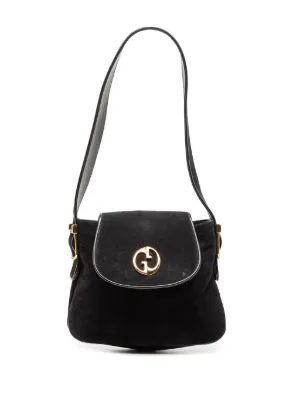 Gucci Pre-Owned 2016-2026 Suede Crystal Embellished Shoulder Bag