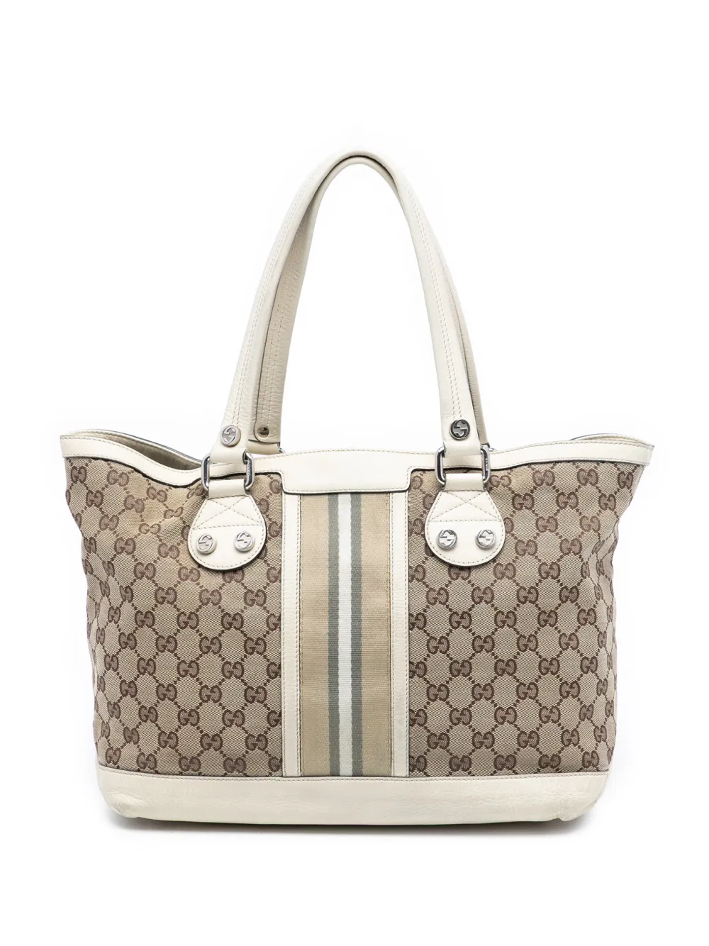 Gucci Pre-Owned 2016-2025 GG Canvas Web Sunset tote bag - Marrone