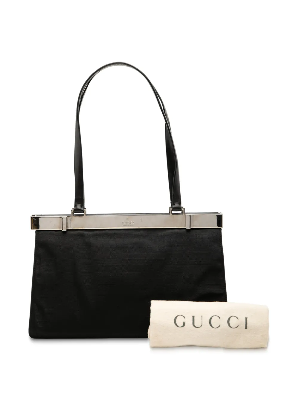 Gucci Pre-Owned 1990-2000 Nylon Frame Shoulder Bag | Black