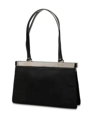 Gucci Pre-Owned 1990-2000 Nylon Frame Shoulder Bag | Black