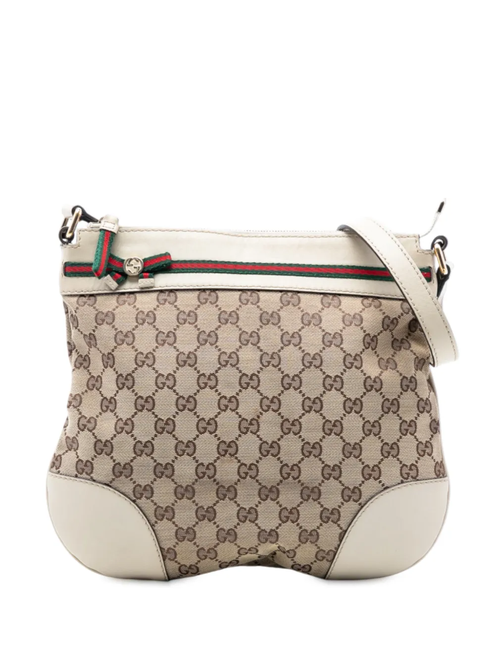 Gucci Pre-Owned 2016-2025 GG Canvas Web Mayfair crossbody bag - Marrone