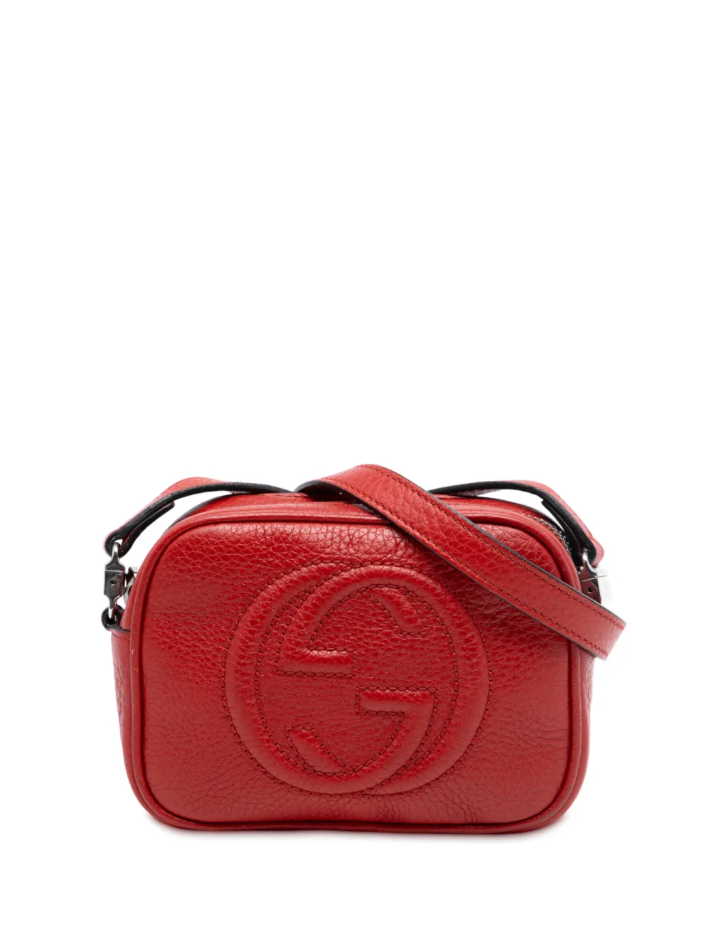 Gucci Pre-Owned 2016-2025 Kids Mini Leather Soho Disco crossbody bag - Rosso