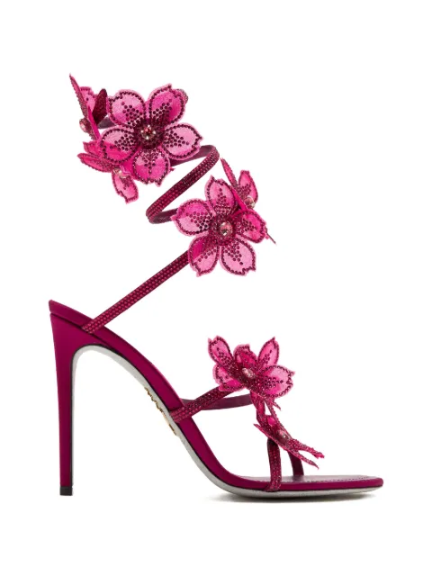 René Caovilla flower-embellished sandals