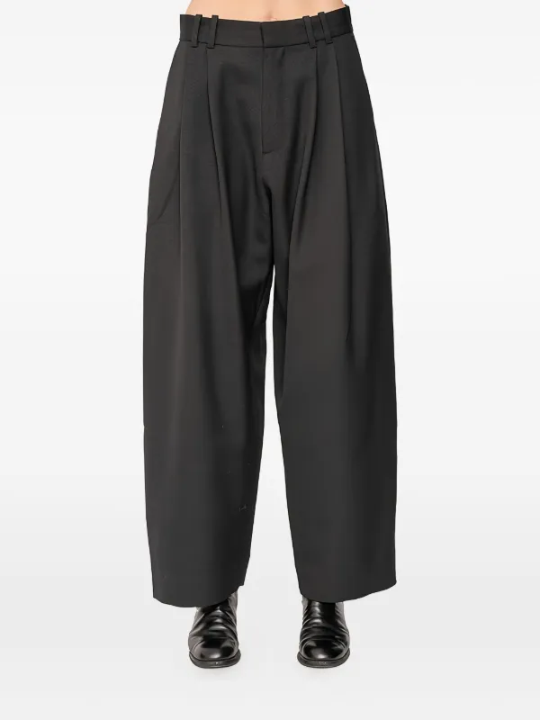 Studio Nicholson Line Pleat-detail Trousers in Black