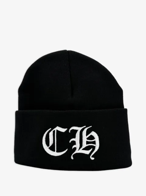 Chrome Hearts logo-embroidered beanie hat