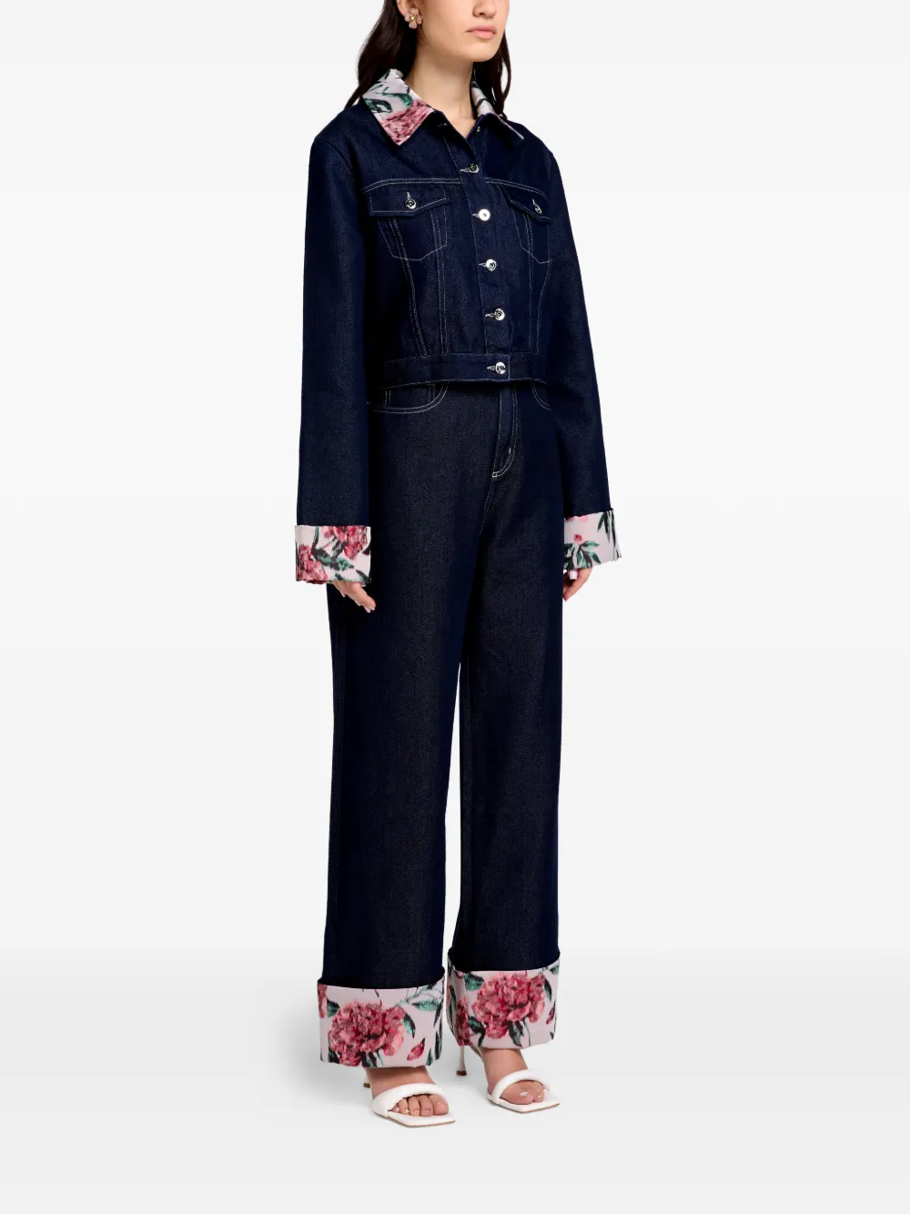 Marques'Almeida Jack met bloemenprint Blauw
