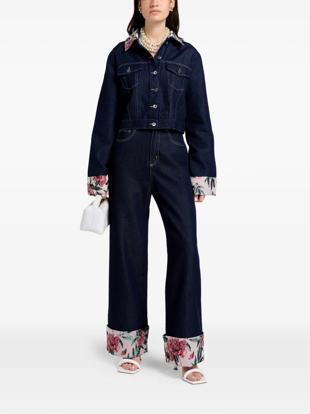 Marques'Almeida Jack met bloemenprint Blauw