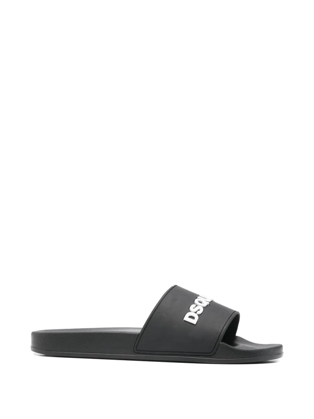 DSQUARED2 logo-debossed slides Zwart