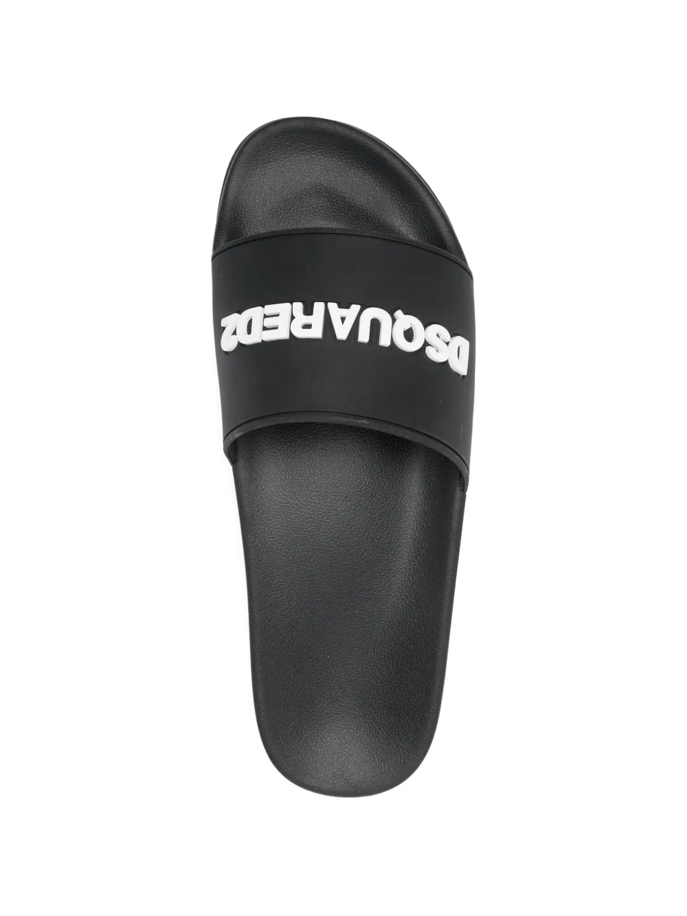 DSQUARED2 logo-debossed slides Zwart