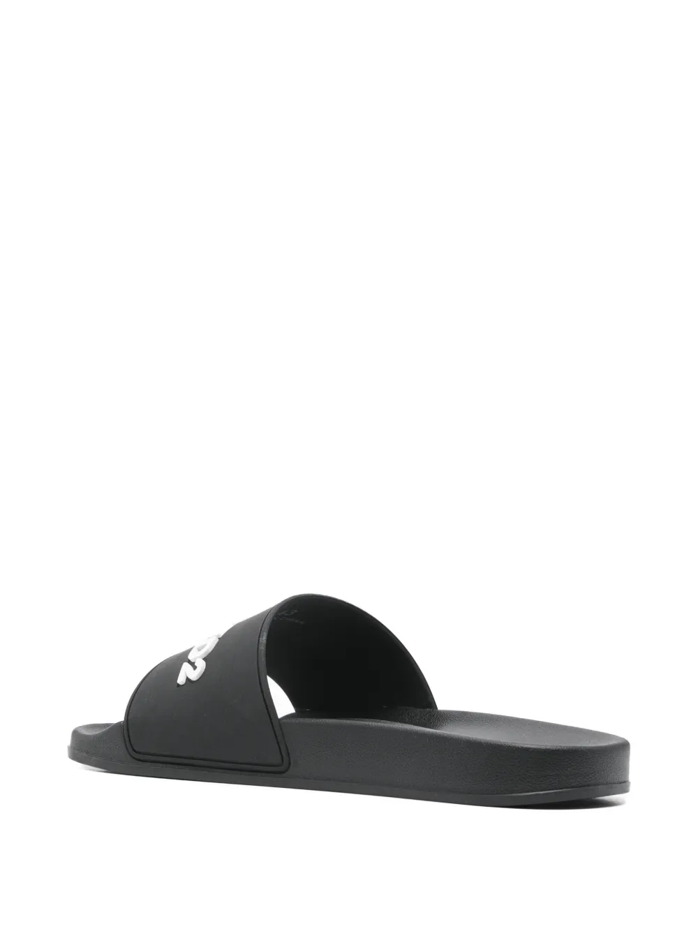 DSQUARED2 logo-debossed slides Zwart