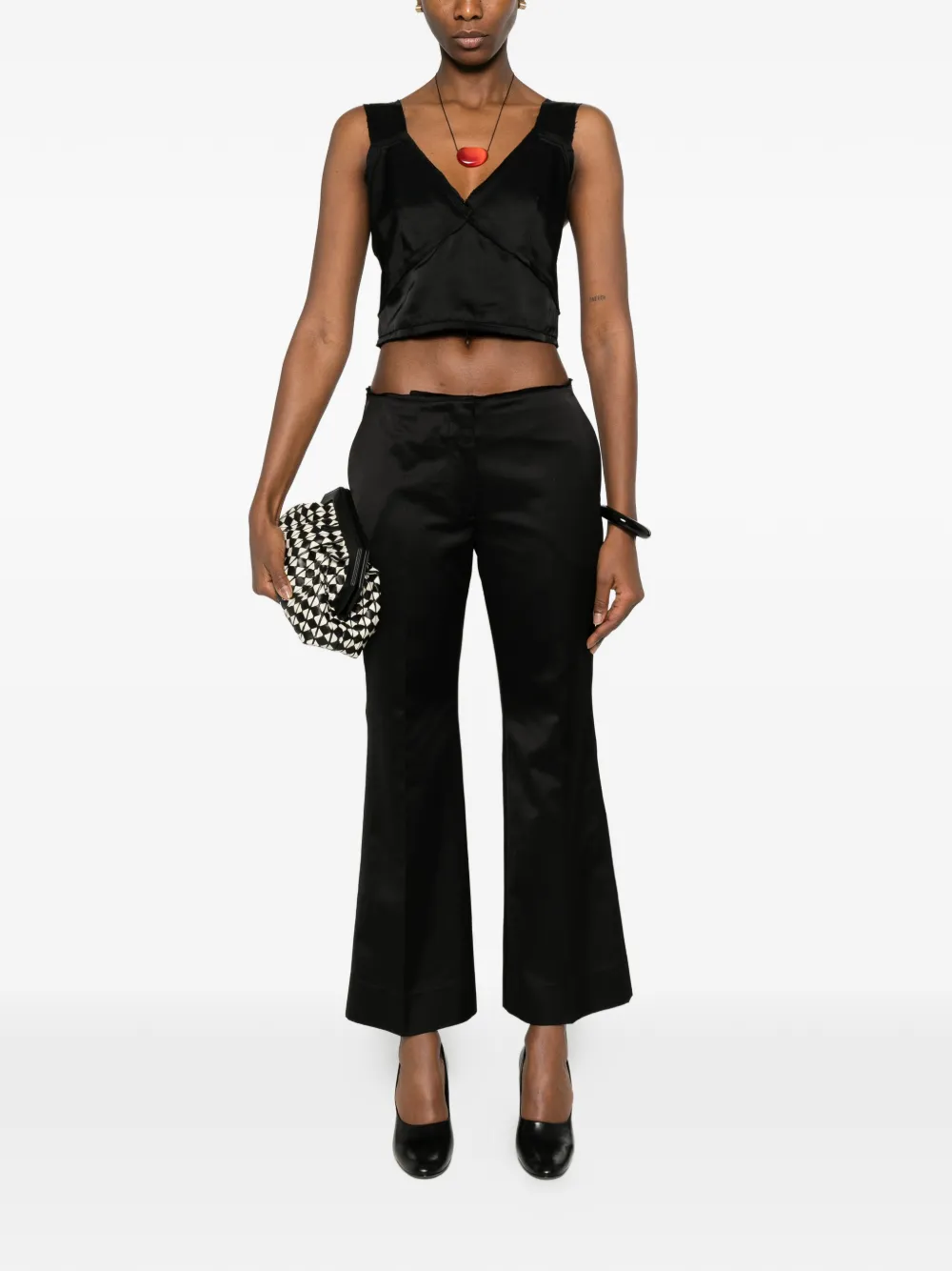 TOTEME Flared broek Zwart