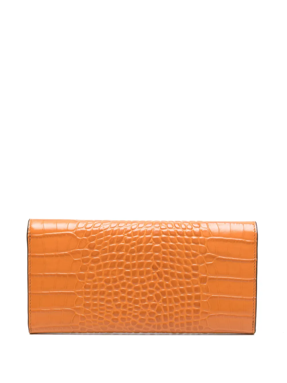  Toteme T-lock Crocodile-embossed Wallet - Orange 