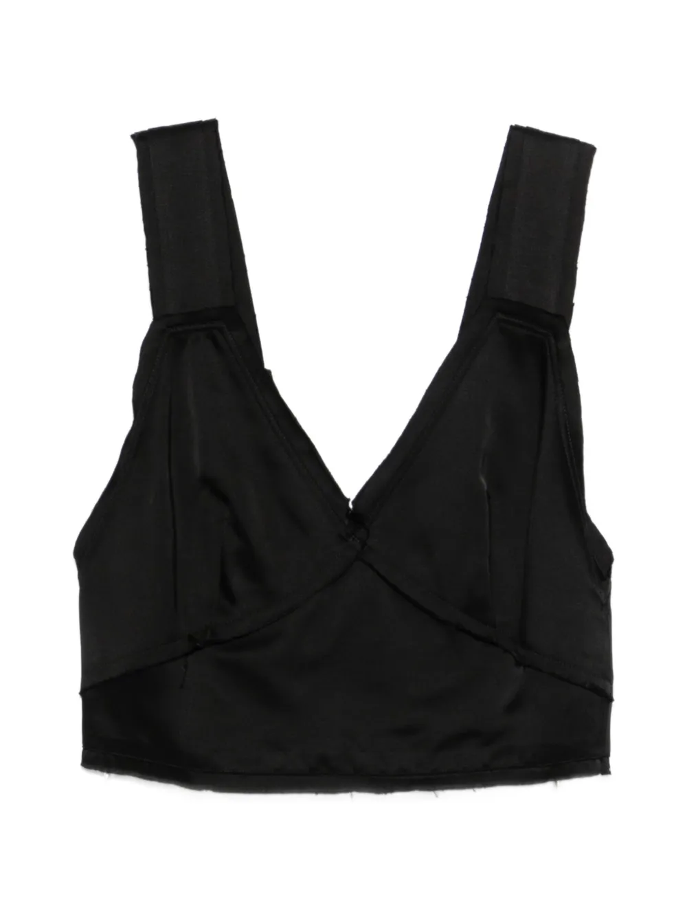 TOTEME cropped V-neck top - Schwarz