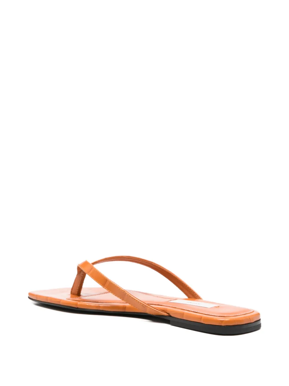 TOTEME croco-embossed flip flops Oranje