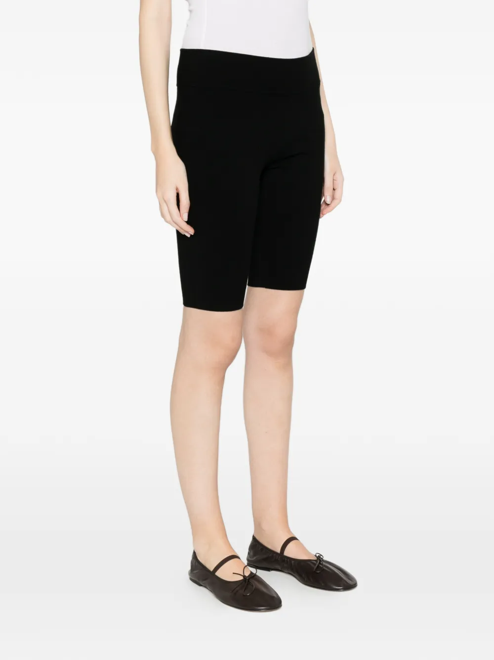  Toteme Elastic Knee-length Shorts - Black 