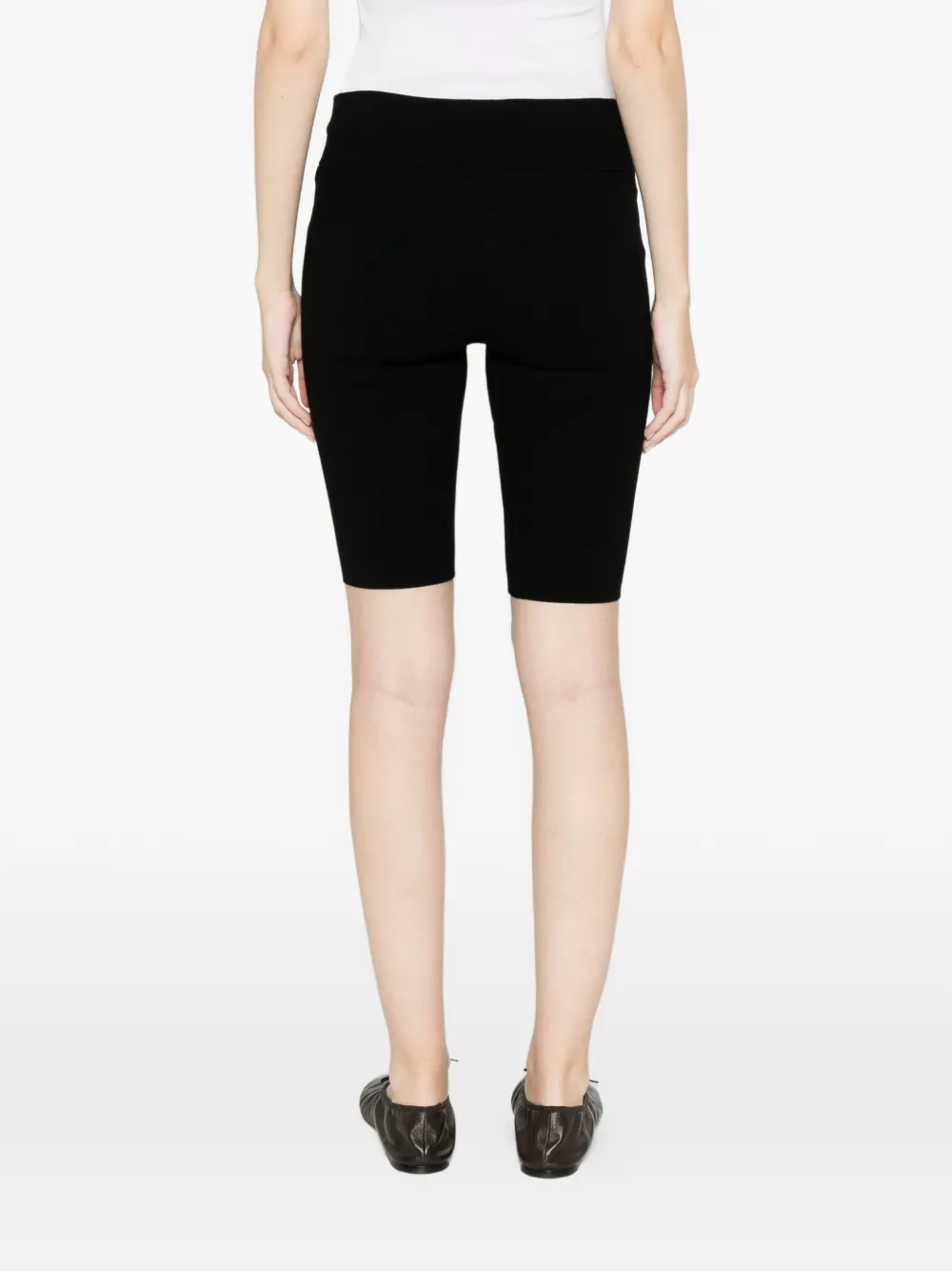 TOTEME Elastische knielange shorts Zwart