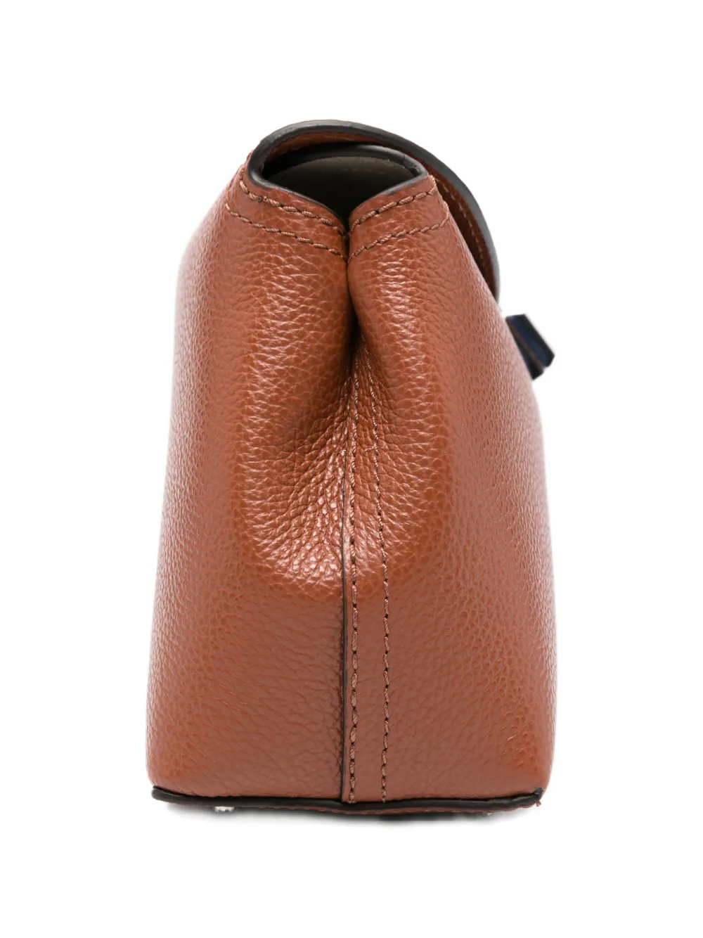TOTEME Clutch van bewerkt leer met slotsluiting Bruin