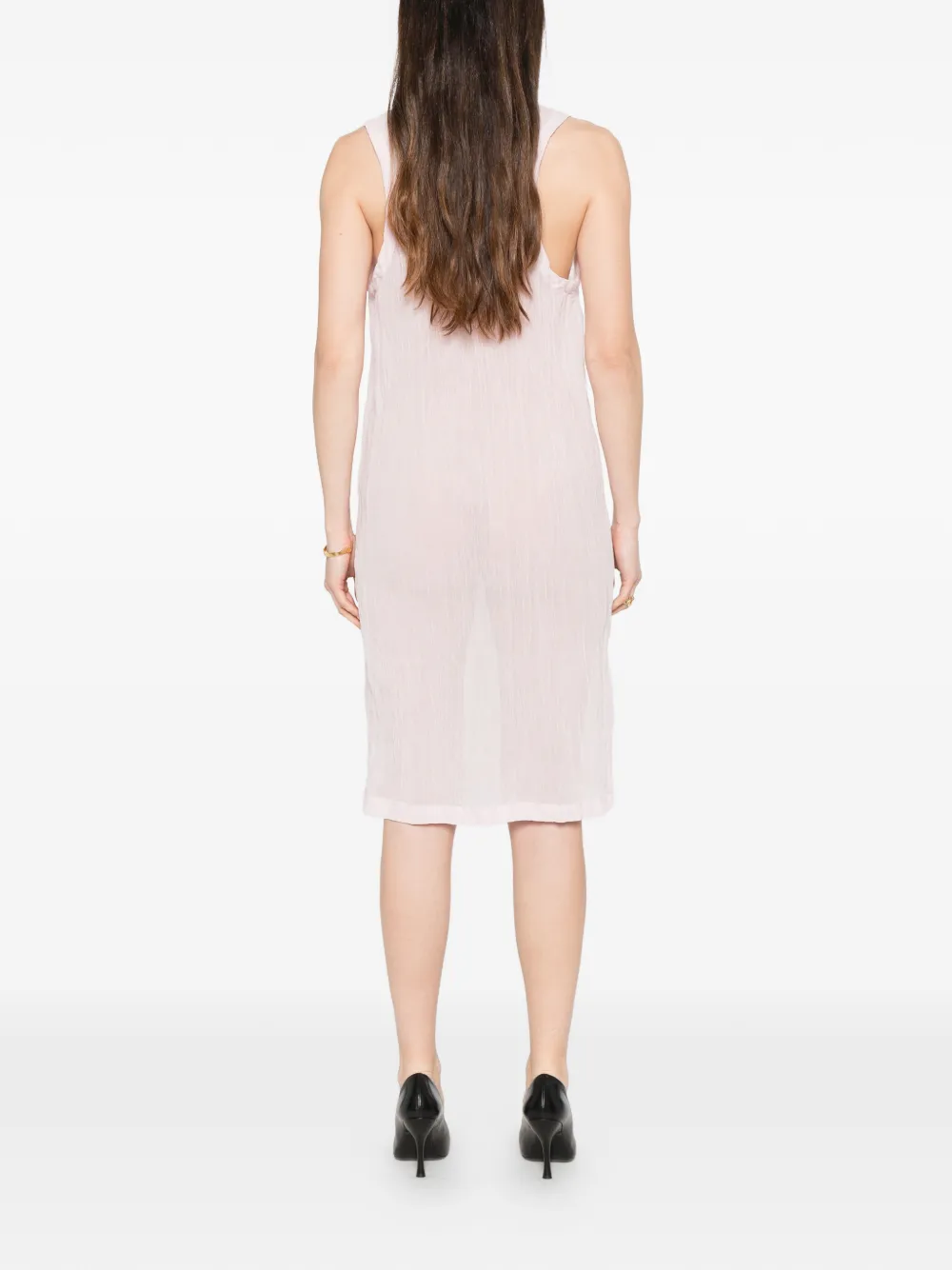 TOTEME Midi-jurk met V-hals Roze