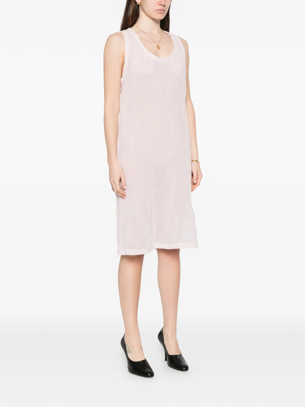 TOTEME Midi-jurk met V-hals Roze