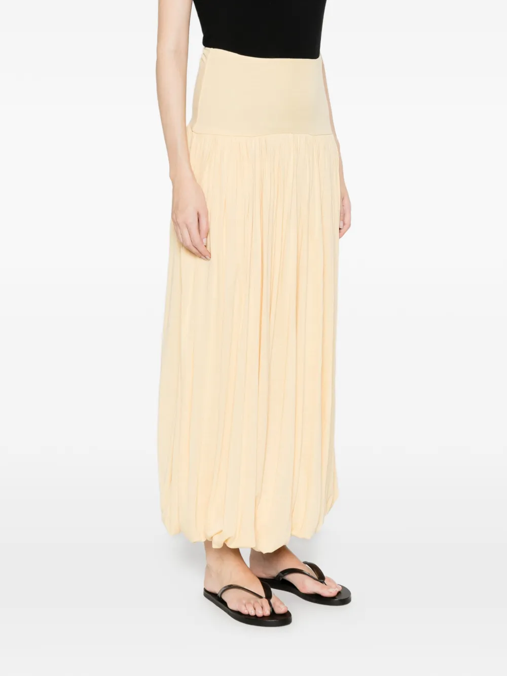 TOTEME Gesmockte midi-rok Beige