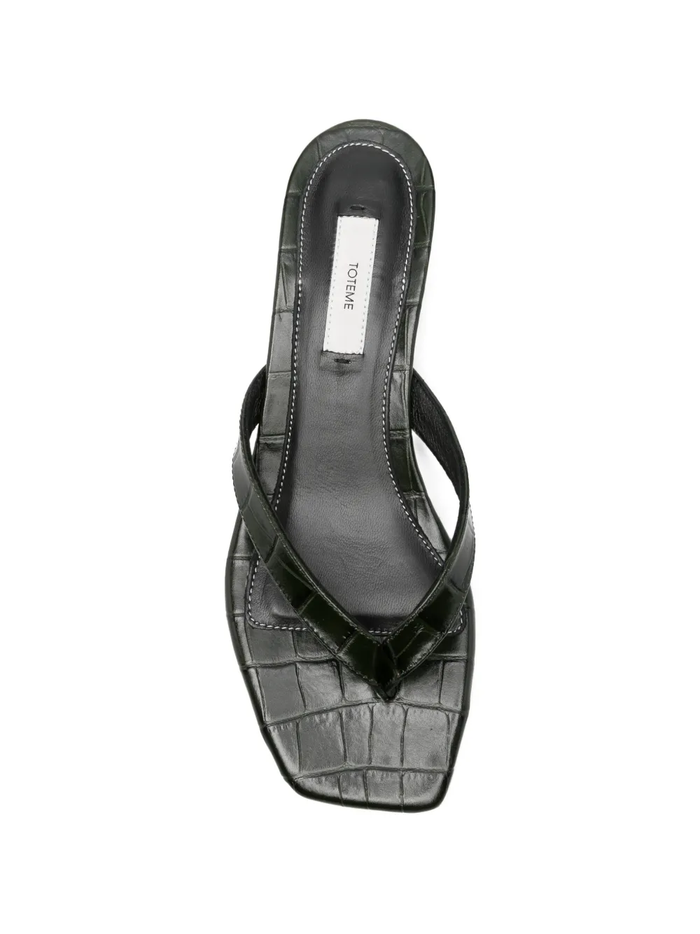 TOTEME Sandalen met krokodillen-reliëf Groen