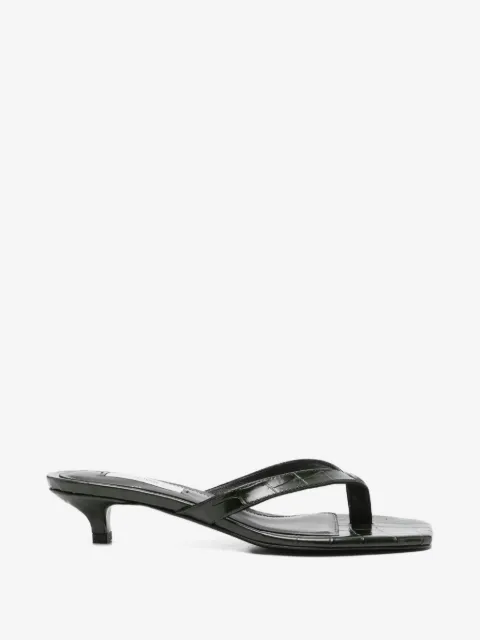 TOTEME flip flops con efecto de piel de cocodrilo