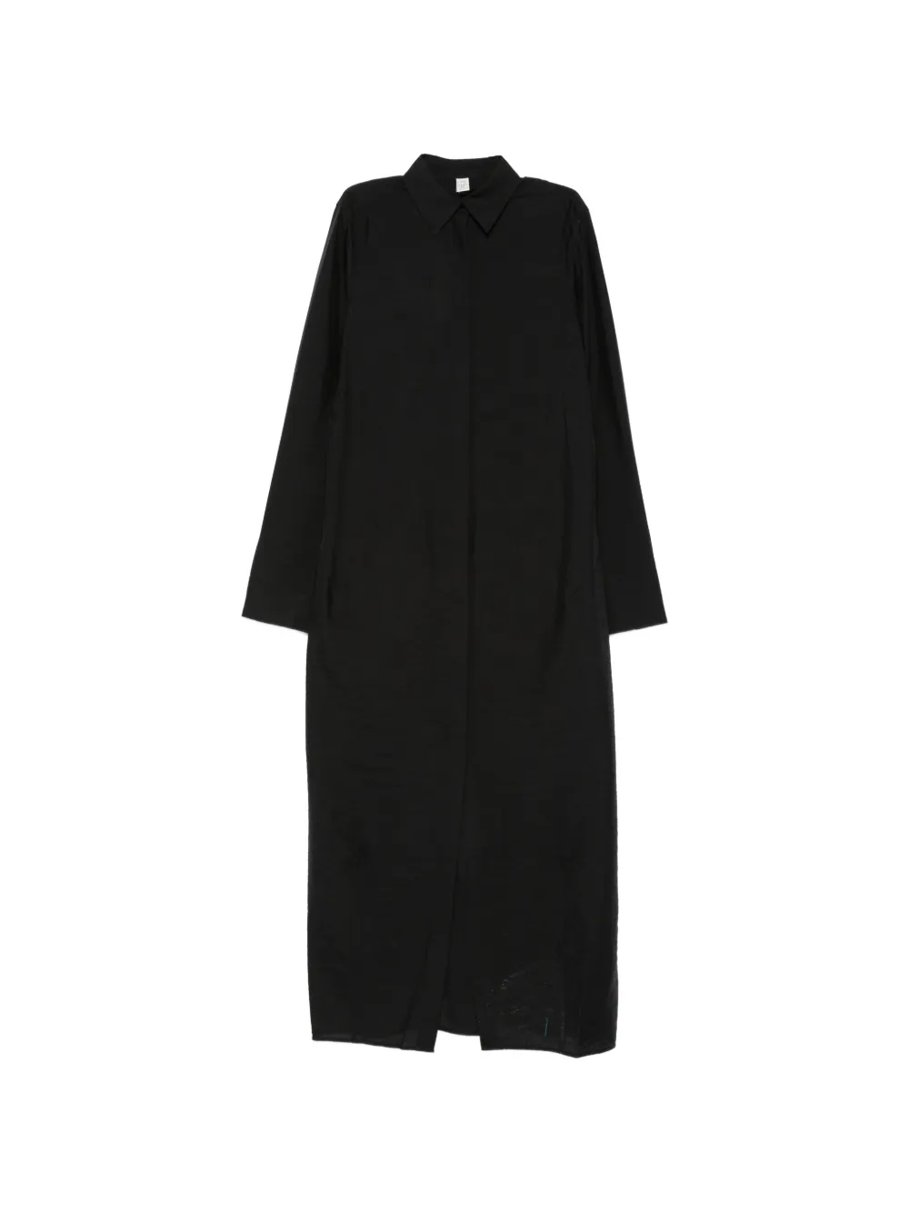 TOTEME long-sleeve shirt dress - Nero
