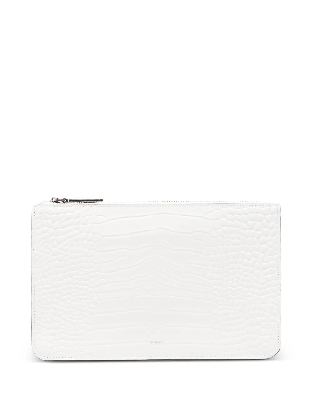 TOTEME Clutch effetto coccodrillo con catena - Bianco