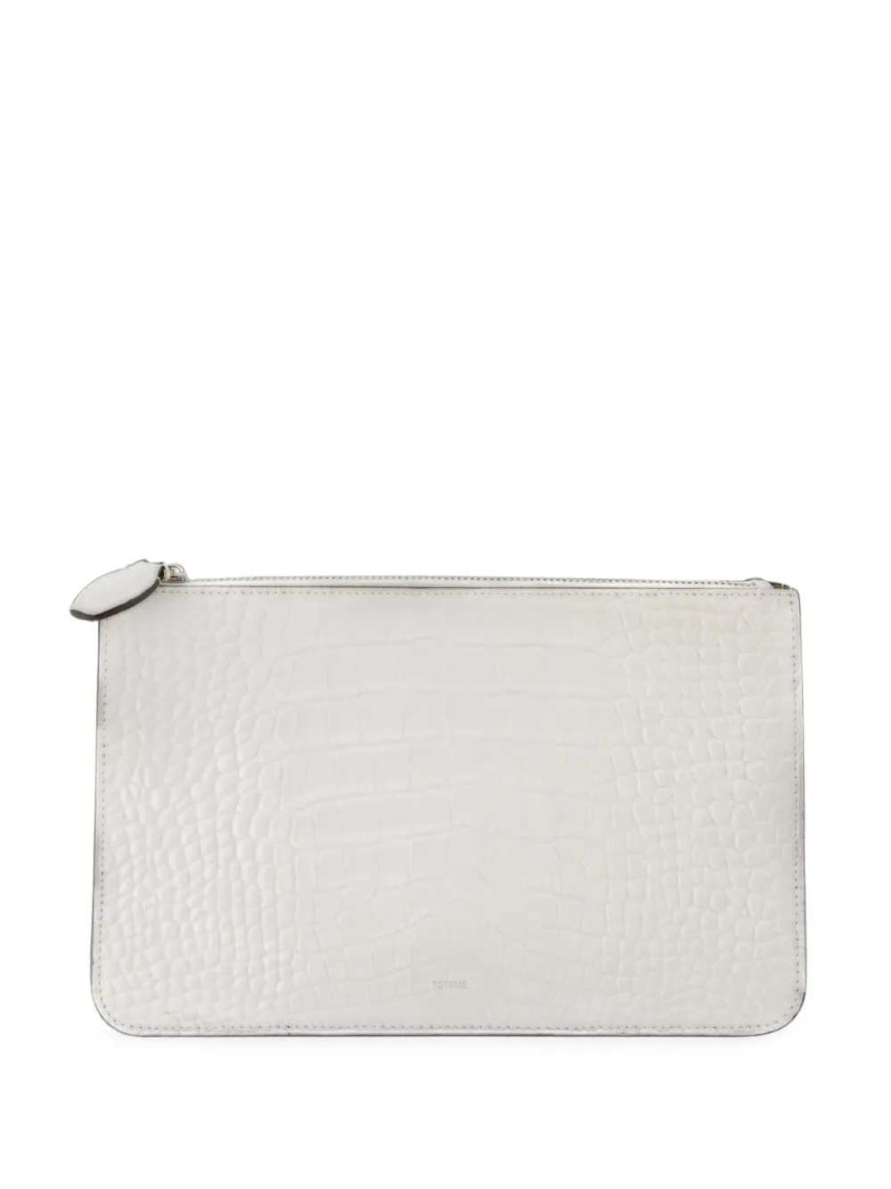 TOTEME Clutch effetto coccodrillo con catena - Bianco