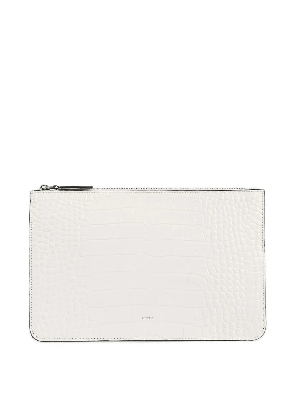 TOTEME Clutch effetto coccodrillo con catena - Bianco