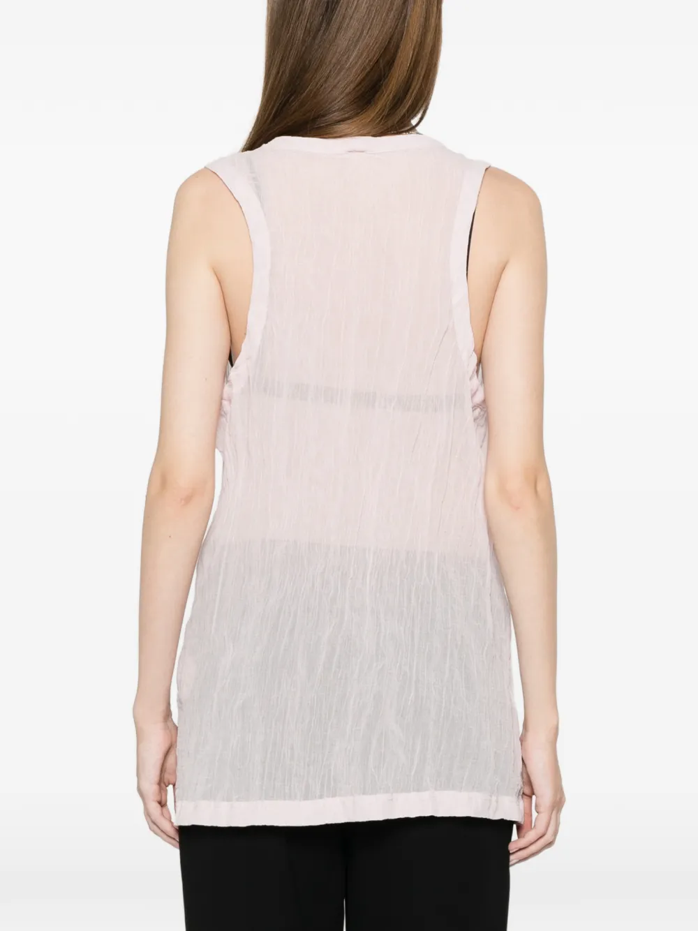 TOTEME Tanktop met gekreukt gaas Roze