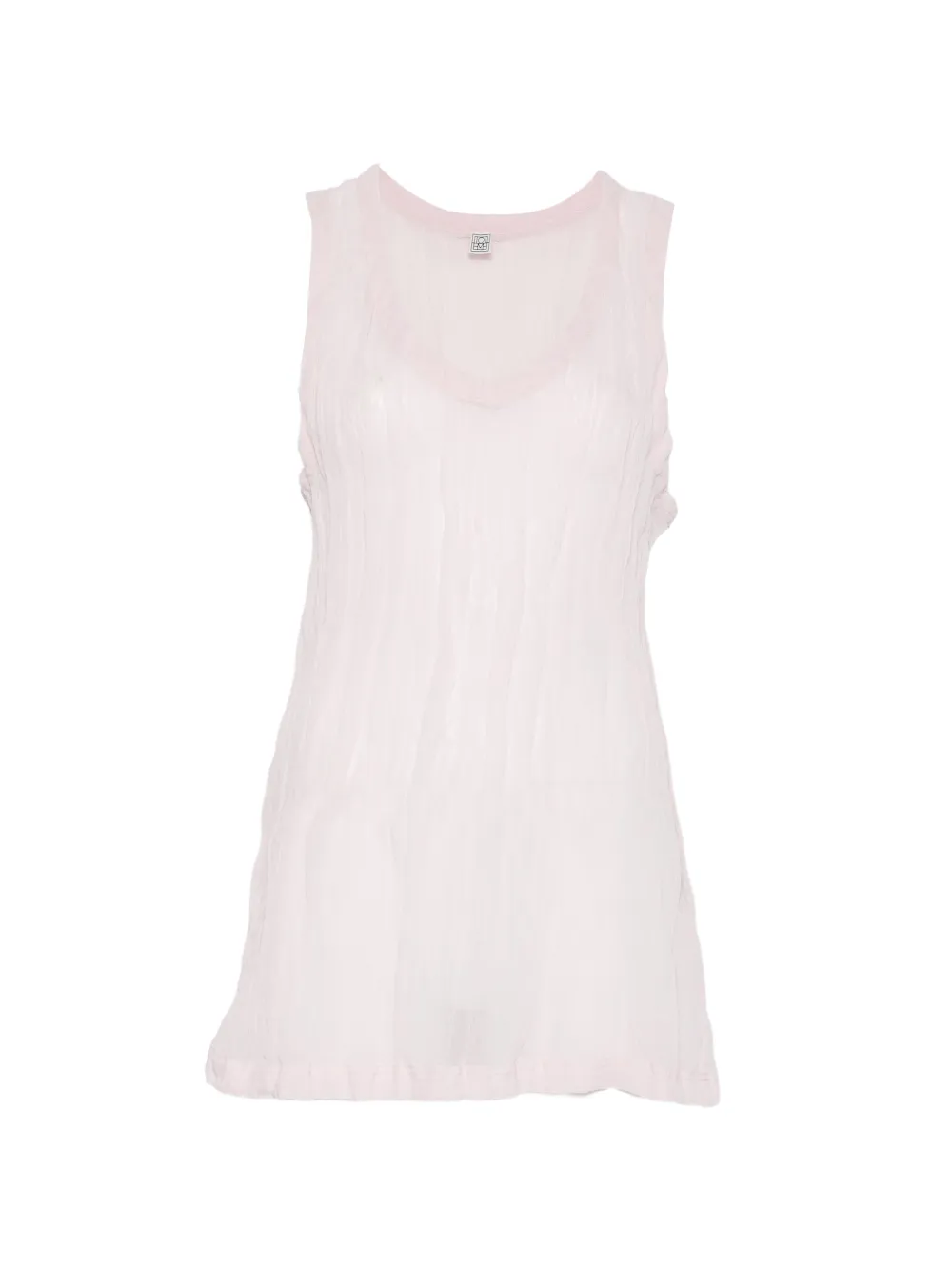 TOTEME crinkled gauze tank top - Rosa