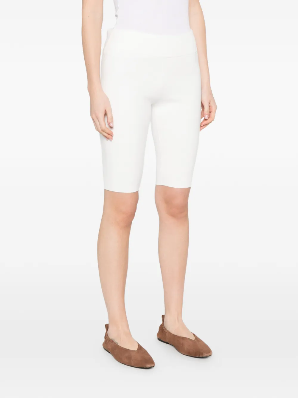  Toteme Knit Capri Shorts - White 