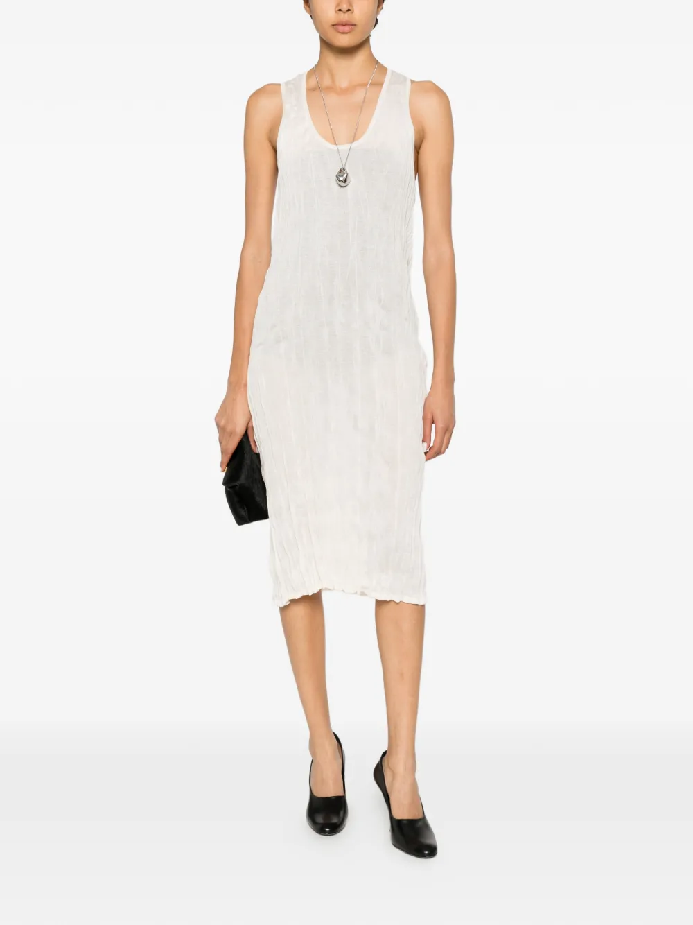 TOTEME Midi-jurk met gekreukt effect Beige