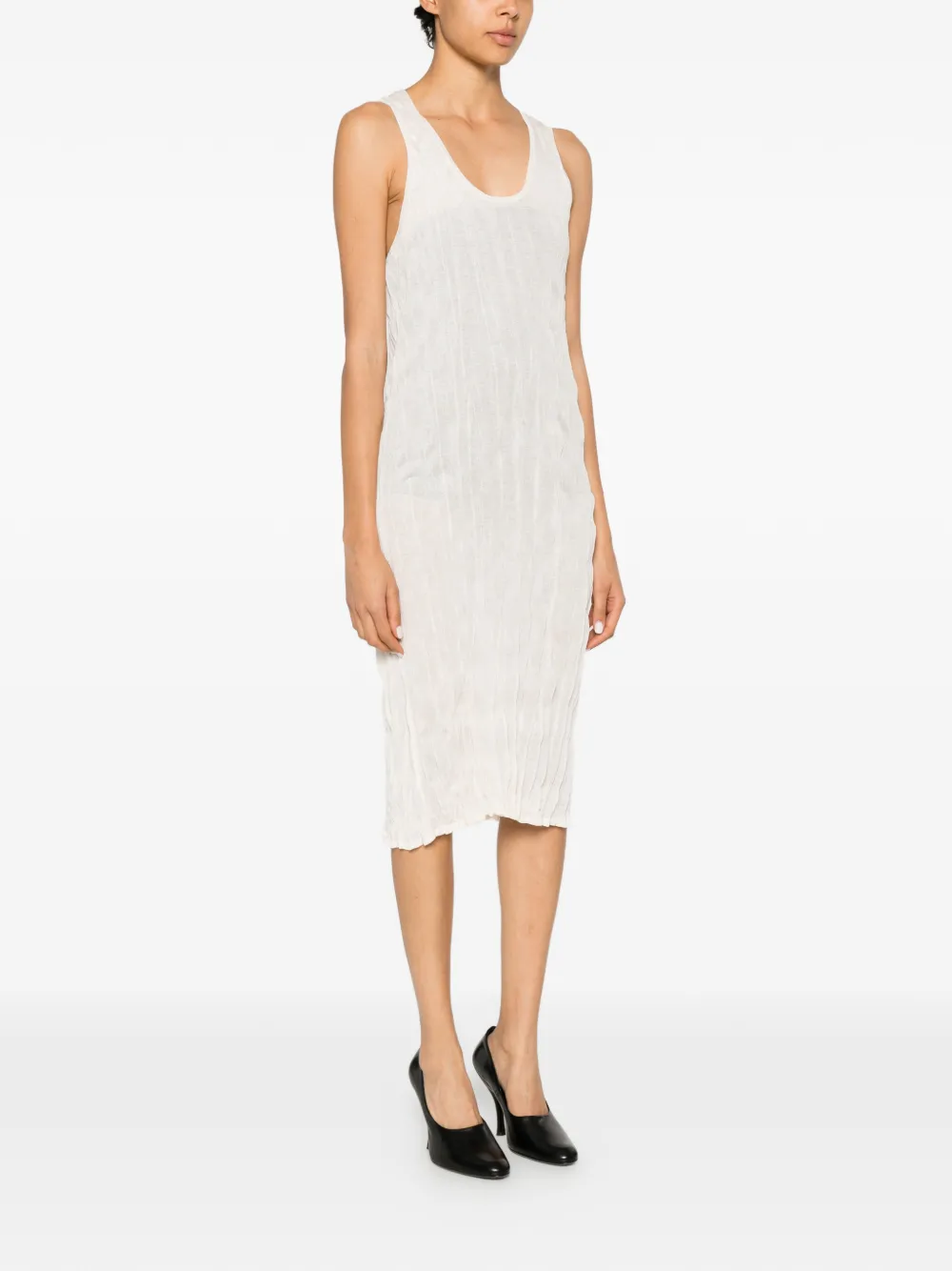 TOTEME Midi-jurk met gekreukt effect Beige