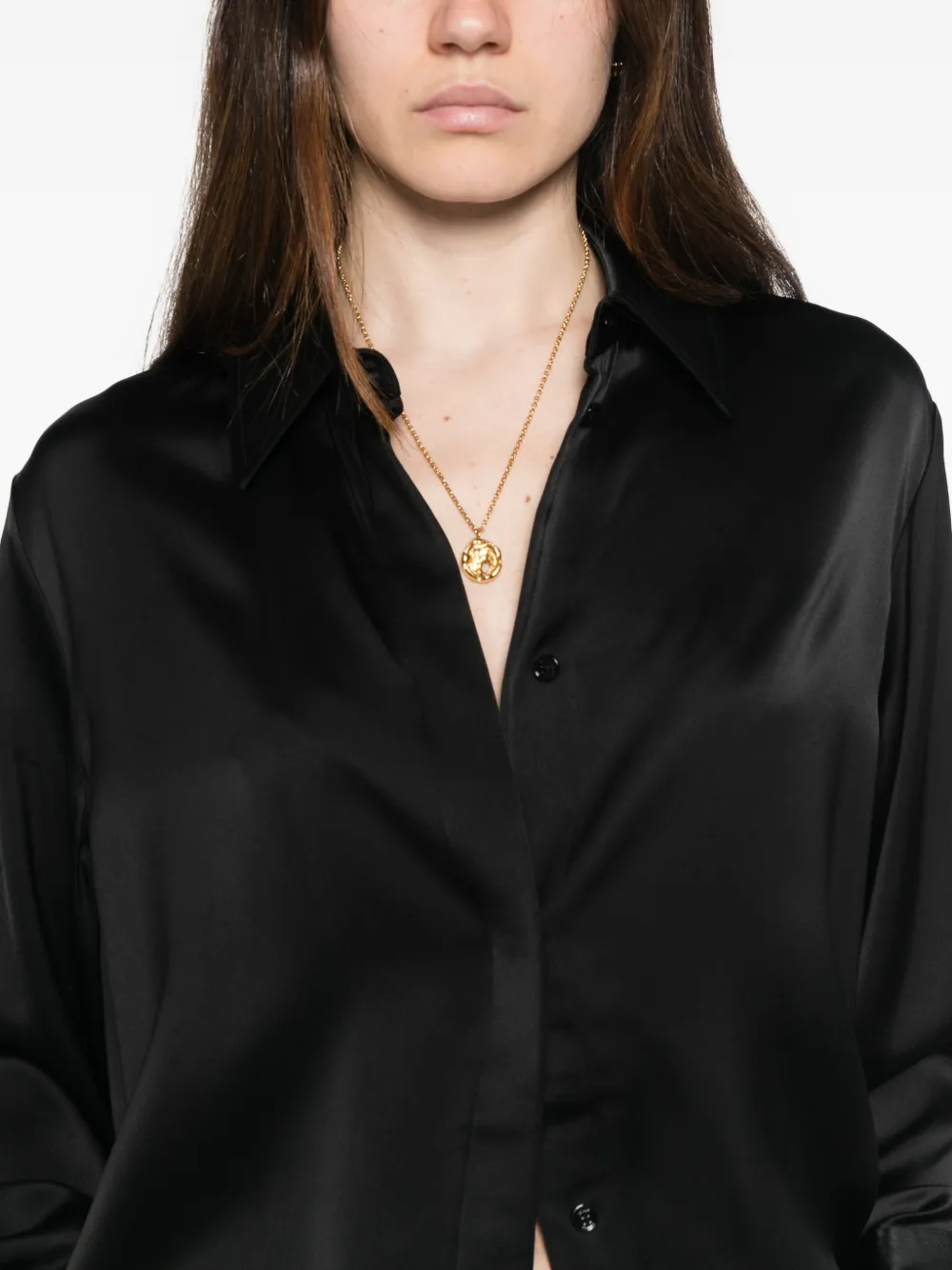 TOTEME Soft tuxedo shirt Zwart