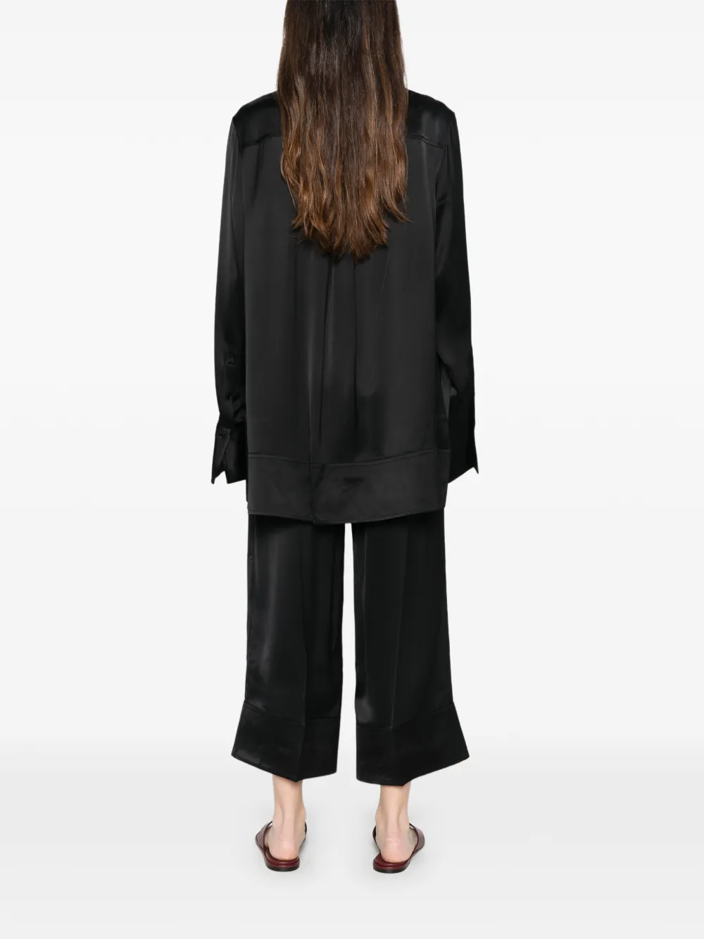 TOTEME Soft tuxedo shirt Zwart