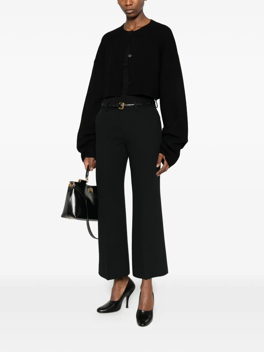 TOTEME Kick flare broek Zwart