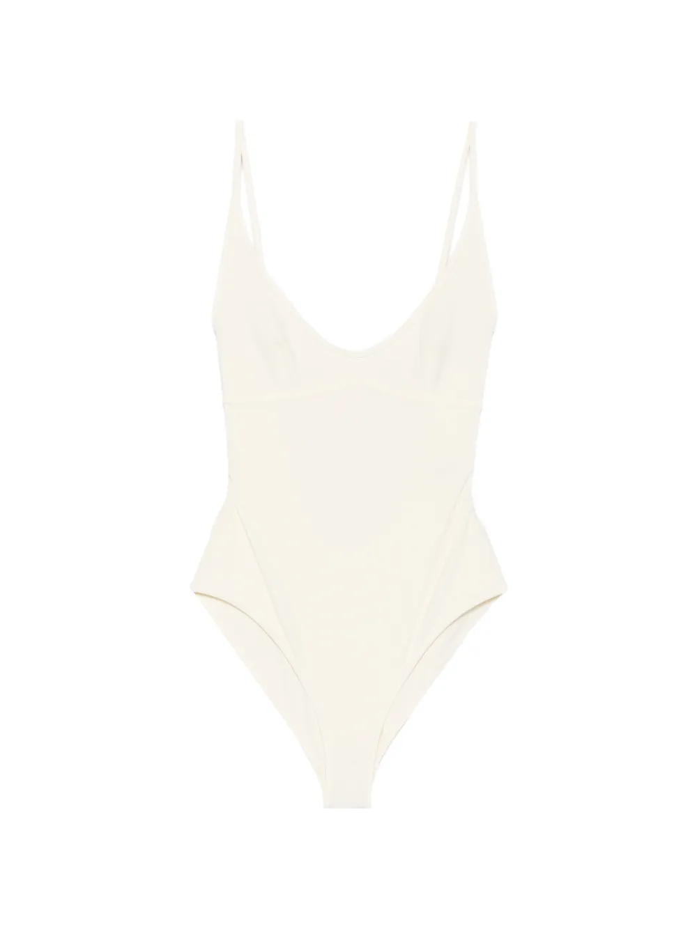 TOTEME Scoop-neck tie-back swimsuit - Toni neutri